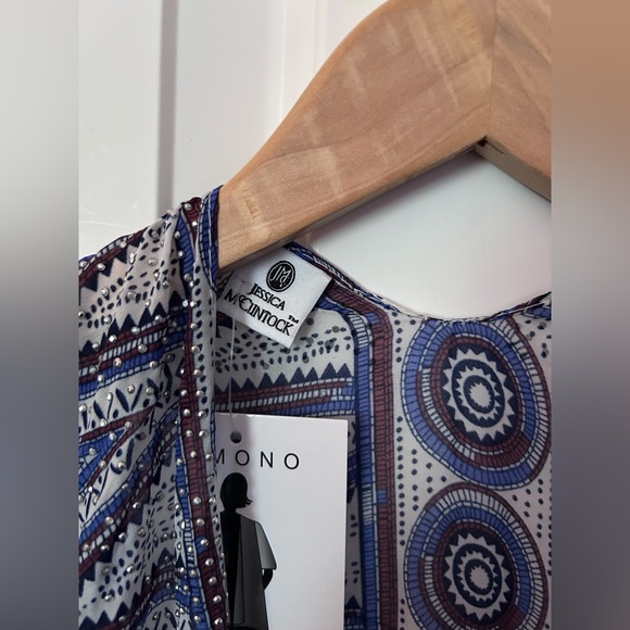 NWTs Jessica McClintock Multicolor Sheer Kimono - Picture 3 of 6